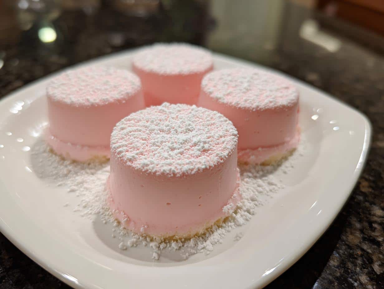 Mini pink aesthetic desserts