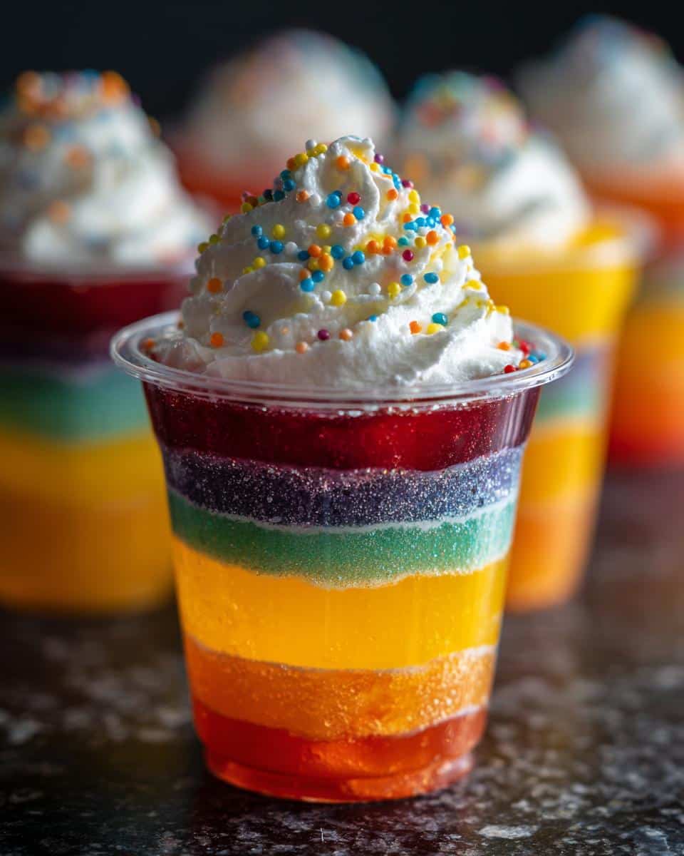 Mini rainbow dessert cups - detail 2