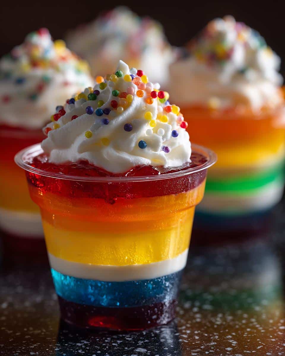 Mini rainbow dessert cups - detail 3