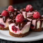 Mini raspberry chocolate cheesecake cups