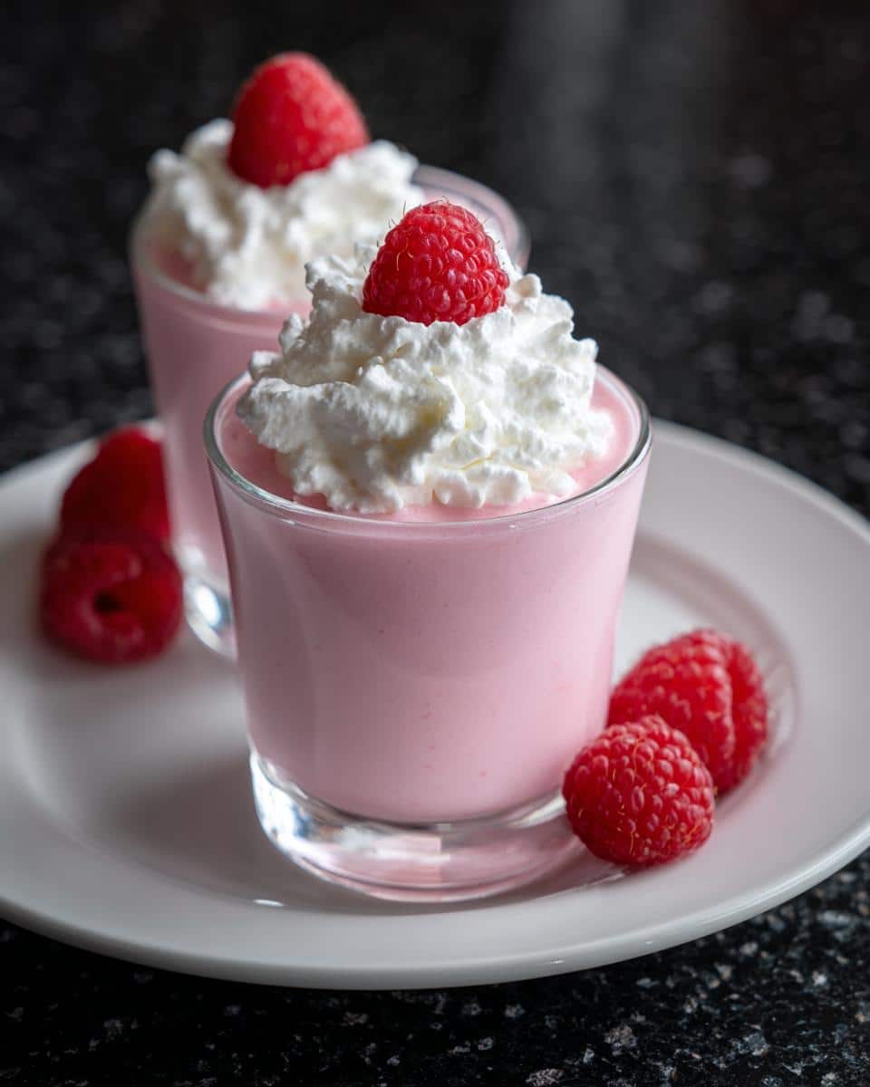 Mini raspberry mousse shots - detail 2