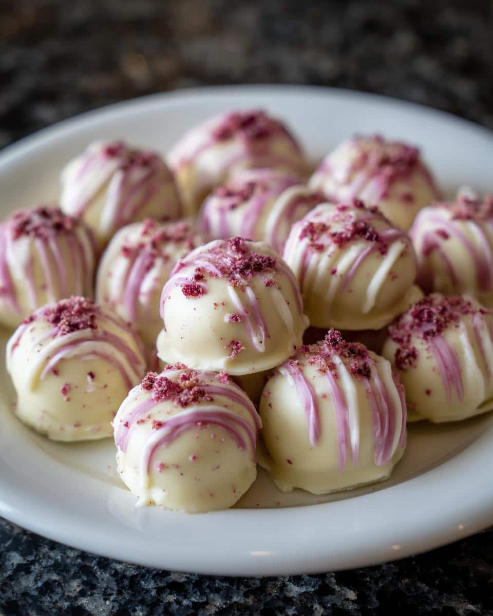 Mini raspberry white chocolate bites - detail 2