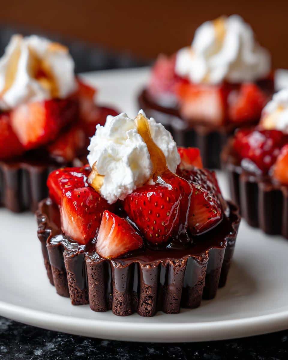 Mini strawberry chocolate cups - detail 2