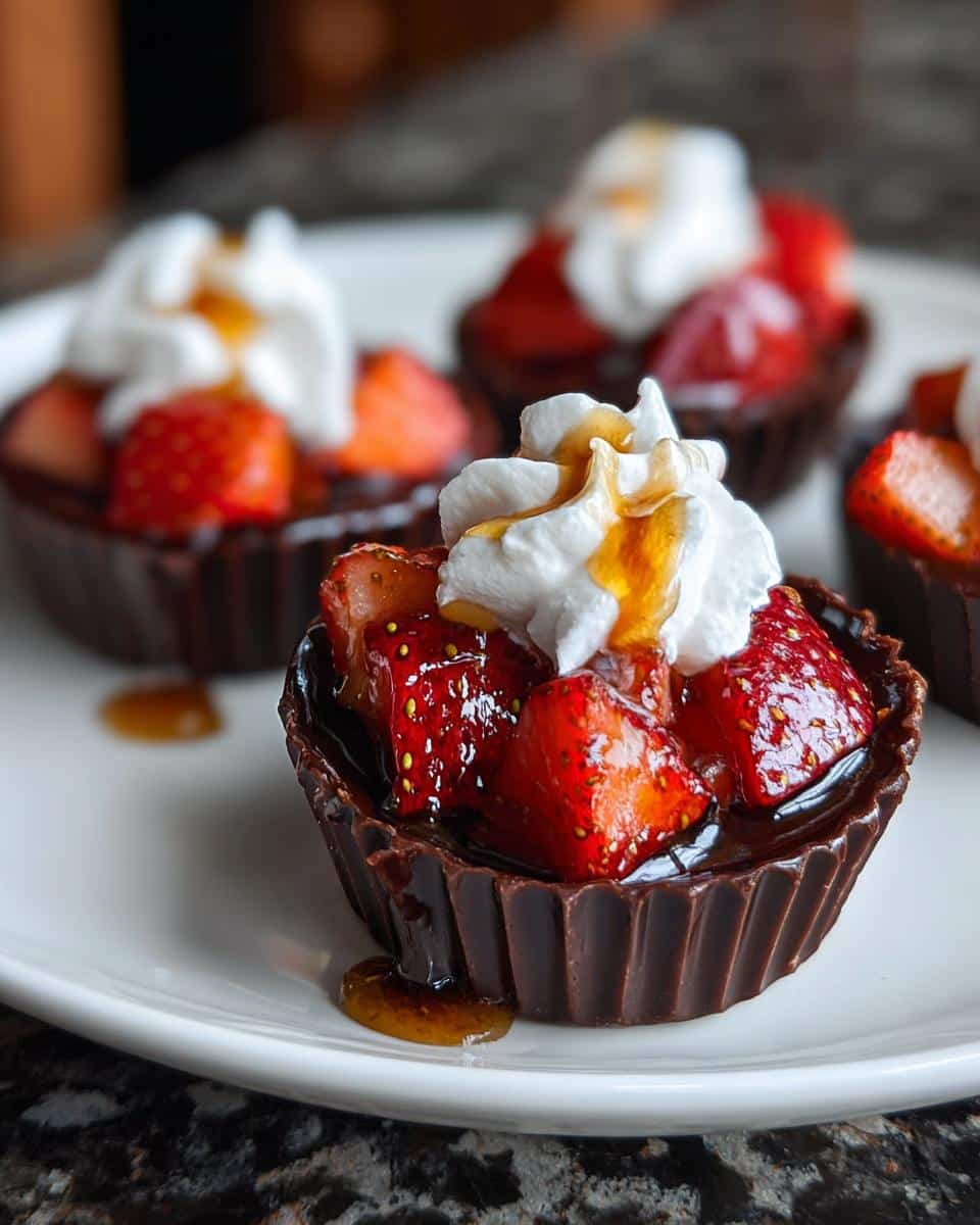Mini strawberry chocolate cups - detail 4