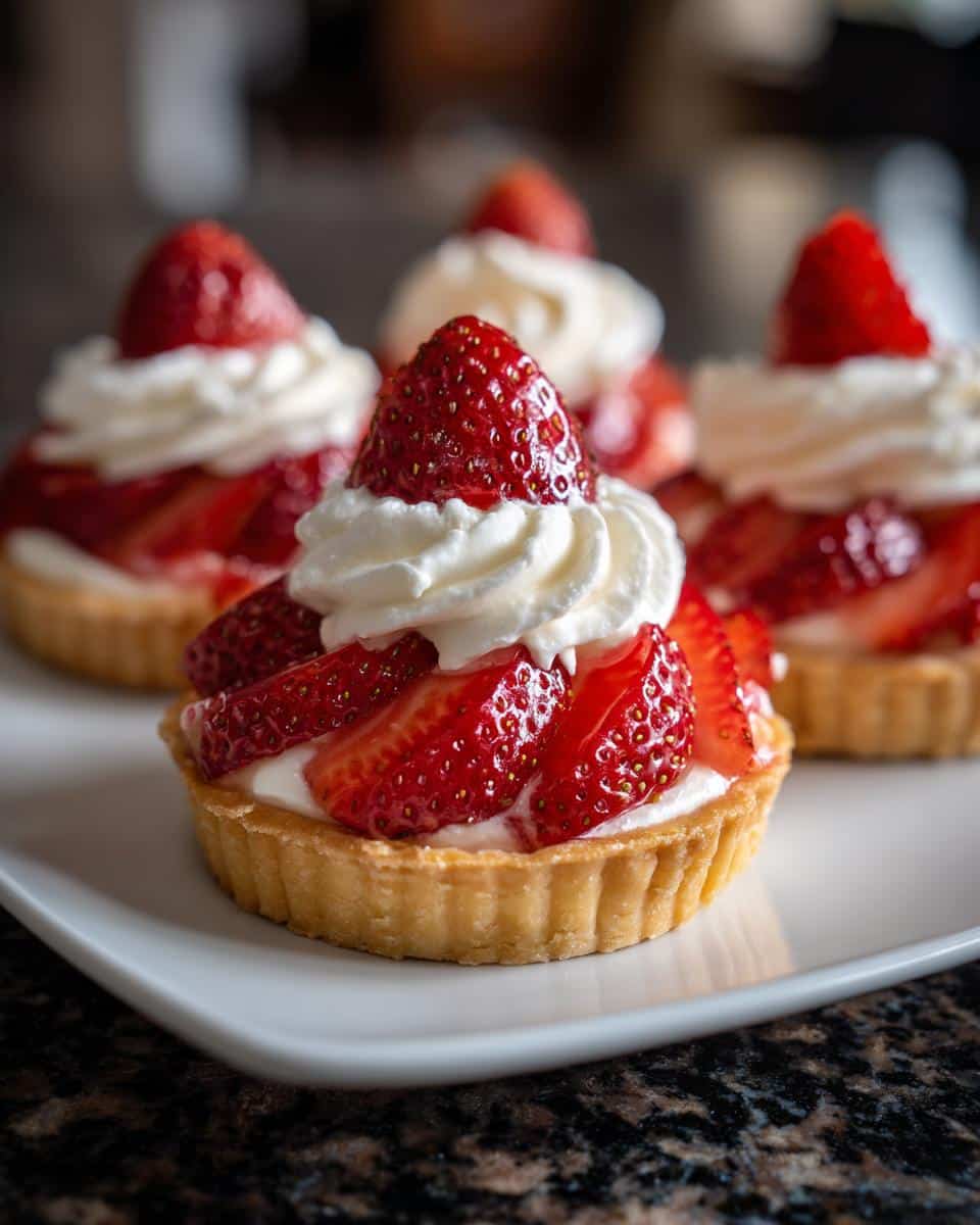 Mini strawberry cream tart bites - detail 1