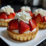 Mini strawberry cream tart bites