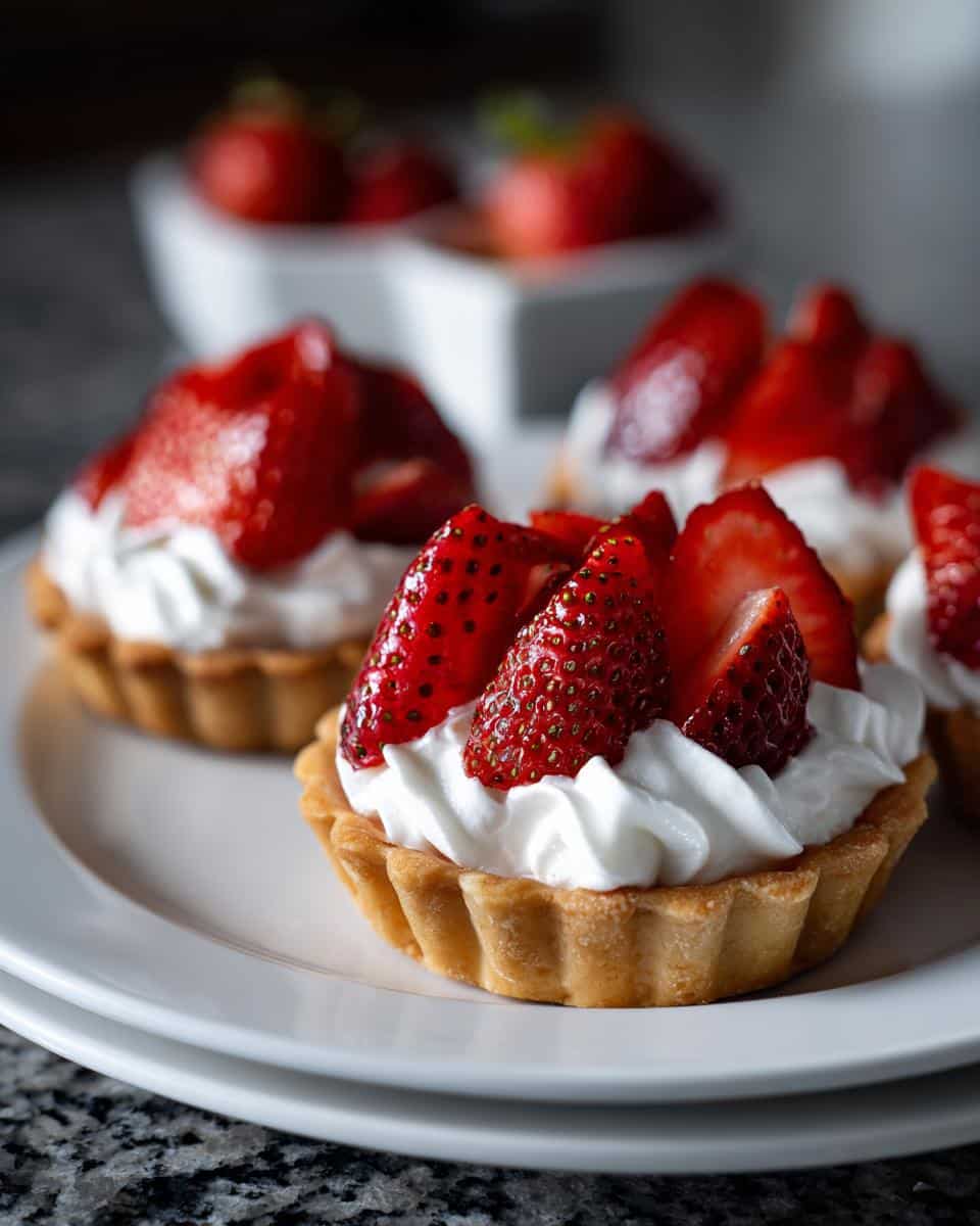 Mini strawberry cream tart bites - detail 3