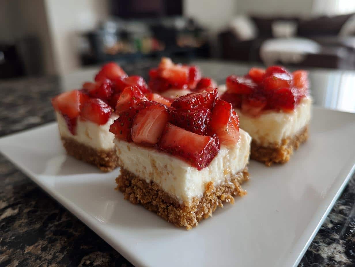 Mini strawberry crunch dessert bites