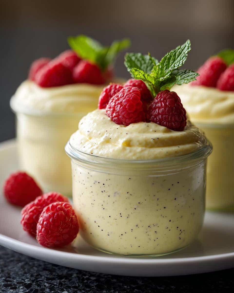 Mini vanilla bean mousse jars - detail 1