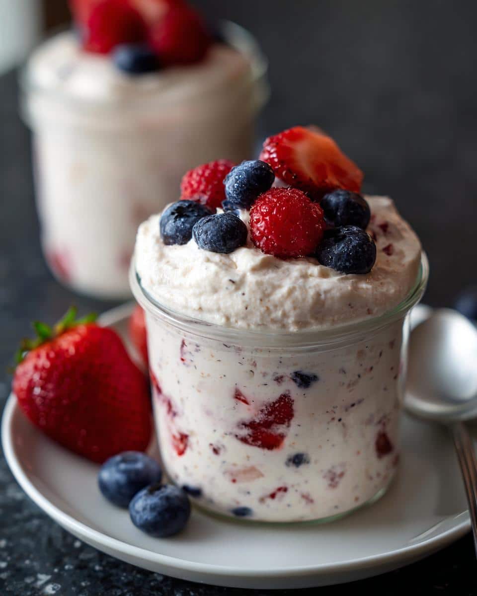 Mini vanilla berry mousse jars - detail 1