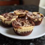 Mini vanilla chocolate swirl cups