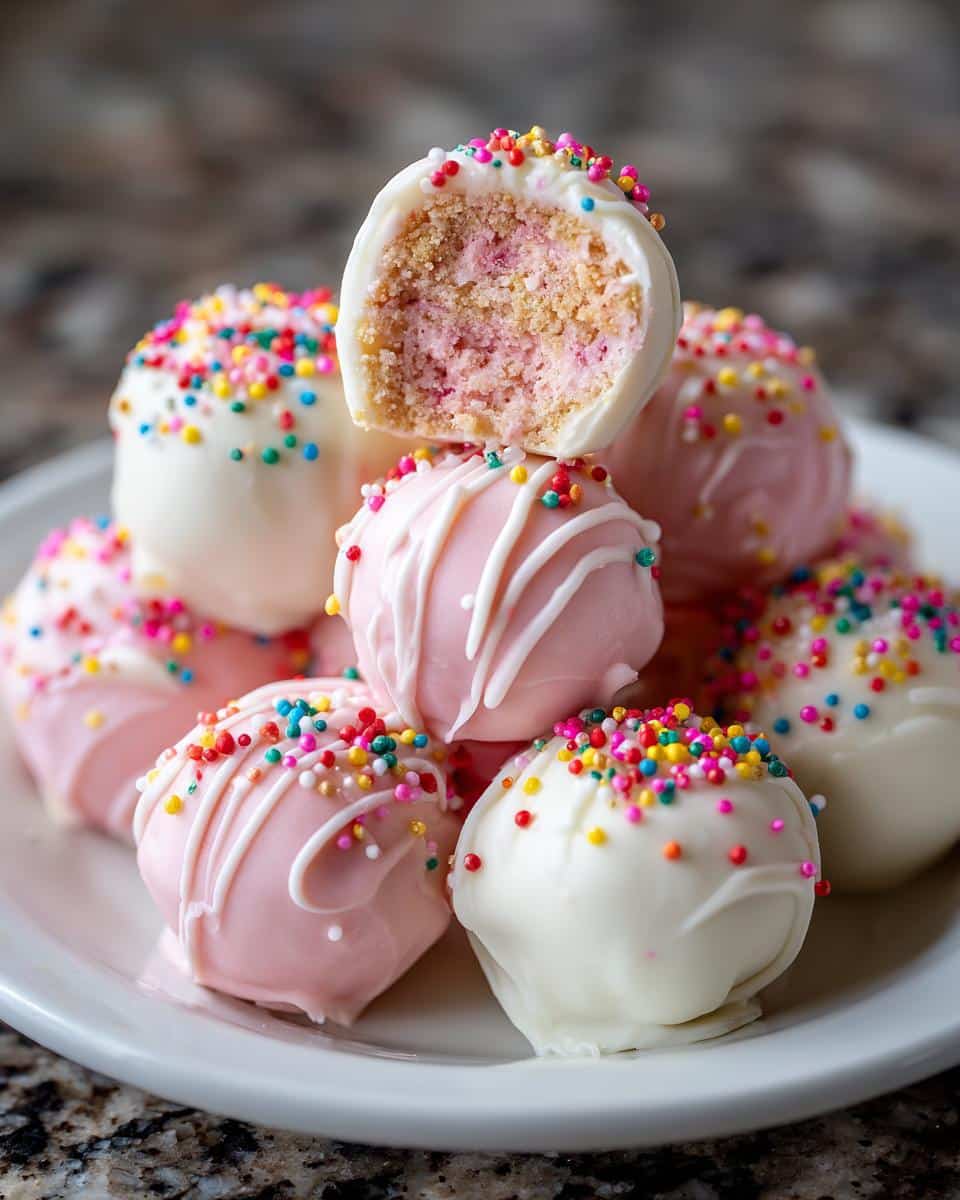 No-Bake Strawberry Cheesecake Truffles - detail 1