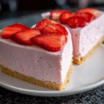 No-Bake Strawberry Heart Cheesecake