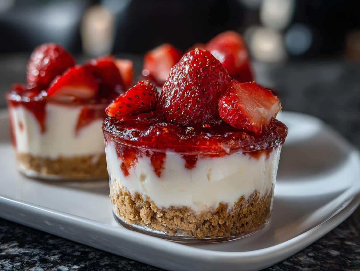 No-Bake Valentine’s Day Cheesecake Cups
