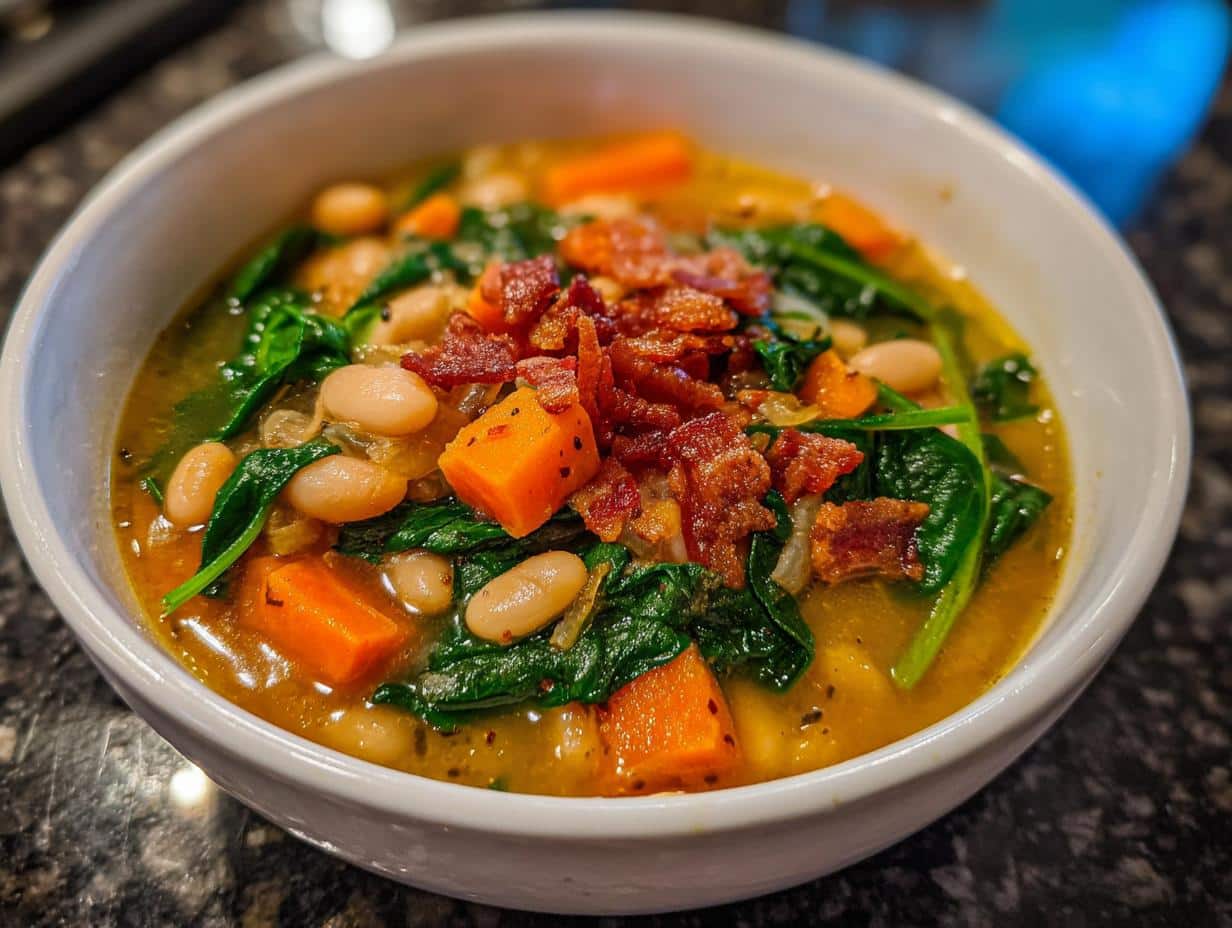 One-Pot Garlic White Bean Soup