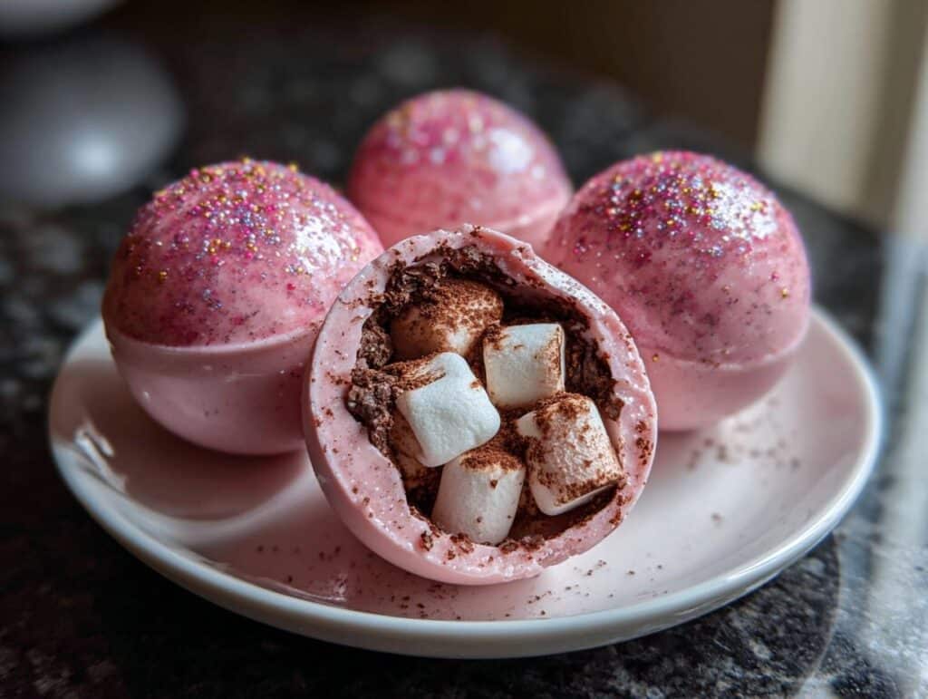 Pink Hot Chocolate Bombs