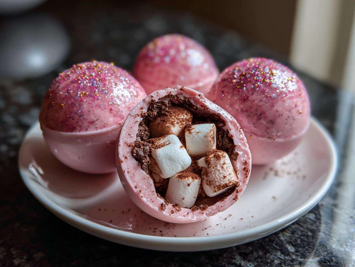Pink Hot Chocolate Bombs