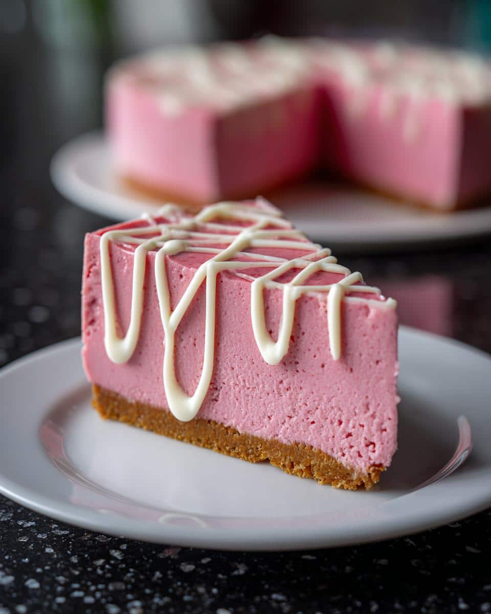 Pink Velvet No-Bake Cheesecake - detail 2