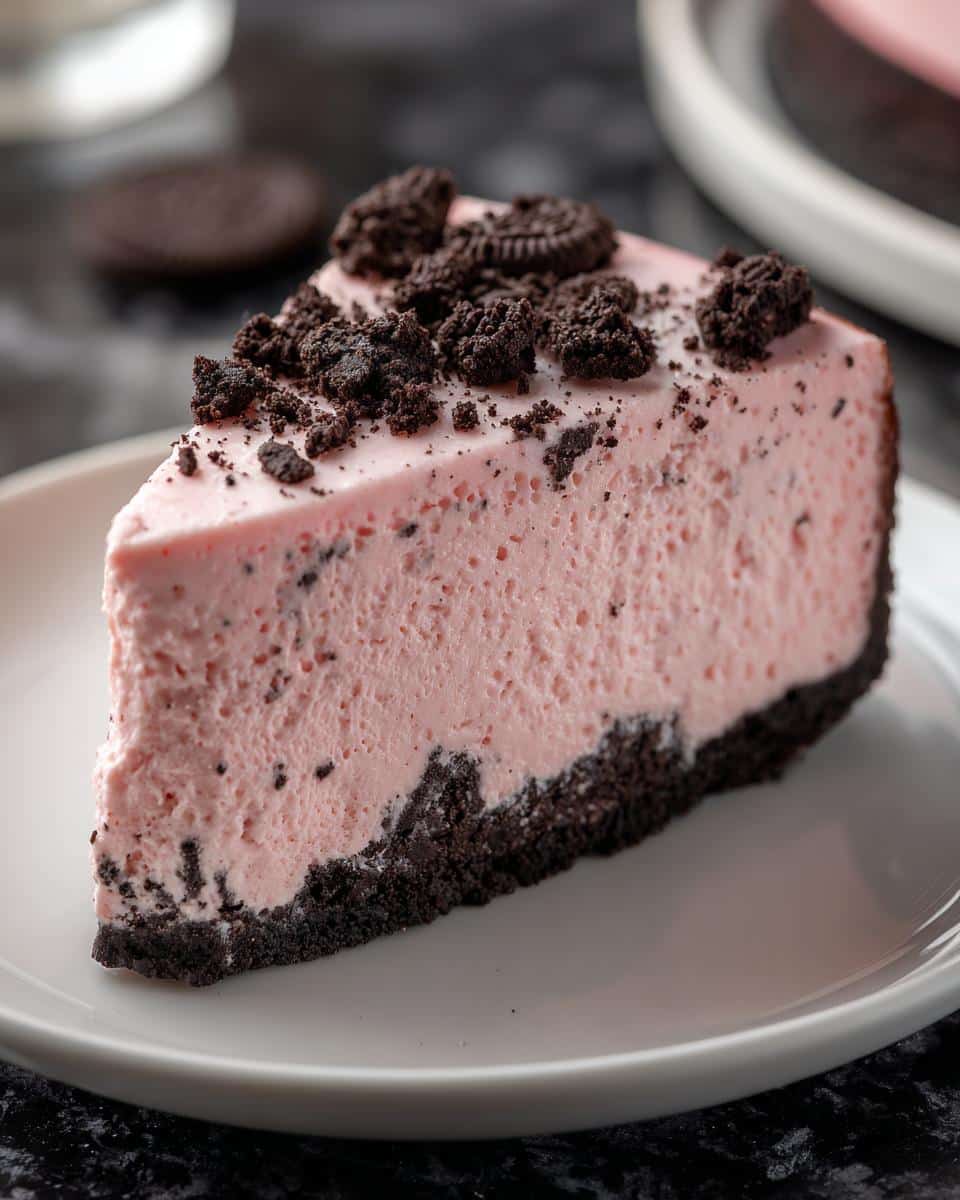 Pink Velvet Oreo Cheesecake - detail 2