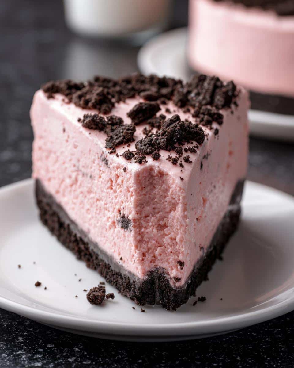 Pink Velvet Oreo Cheesecake - detail 3