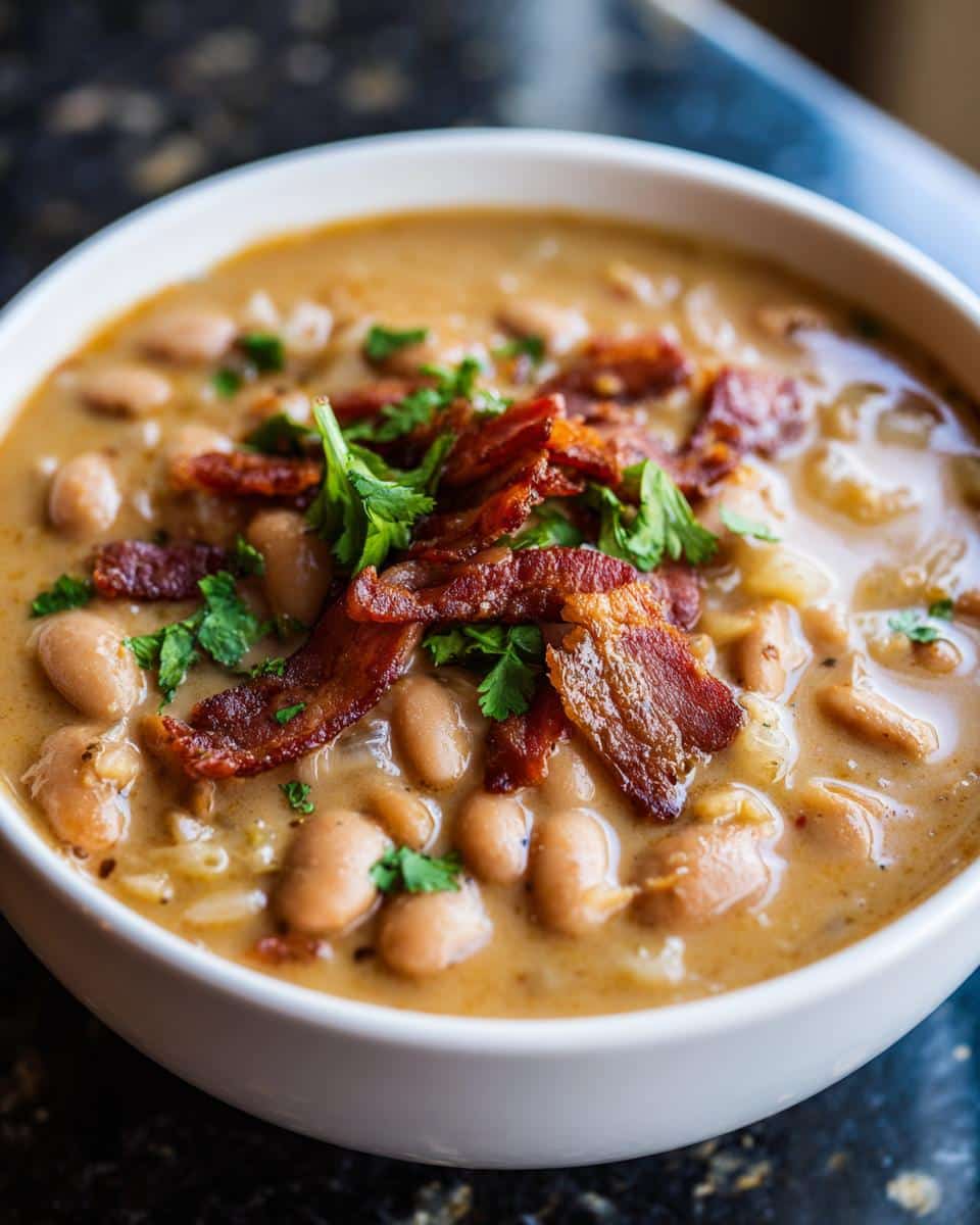 Pinto Bean Soup with Onion and Garlic - detail 1