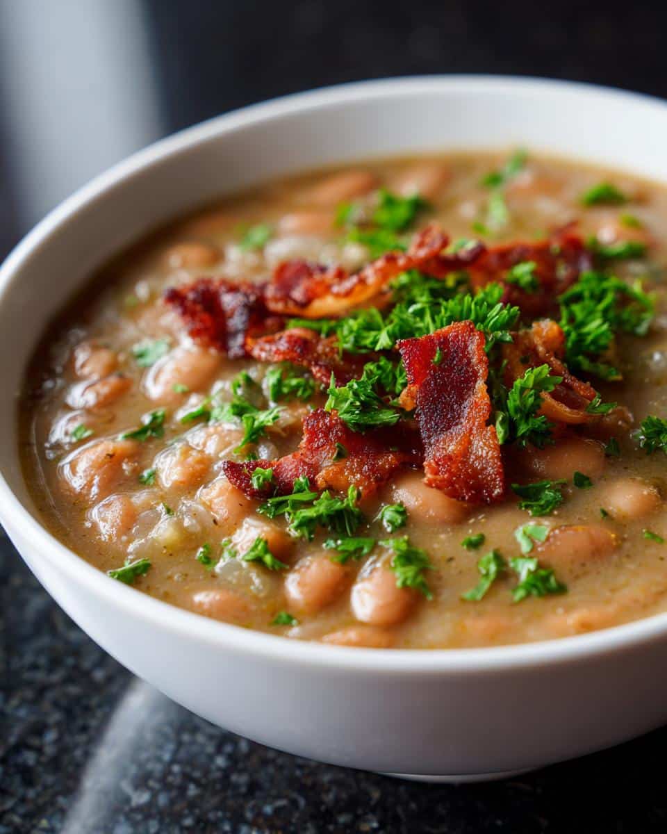 Pinto Bean Soup with Onion and Garlic - detail 2