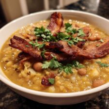 Hearty Pinto Bean Soup with Onion and Garlic in 1 Hour