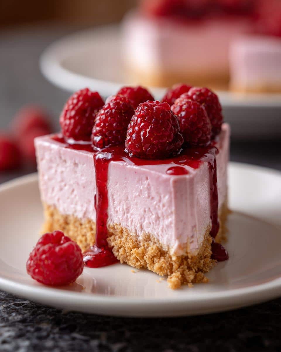Raspberry Rose Cheesecake - detail 3