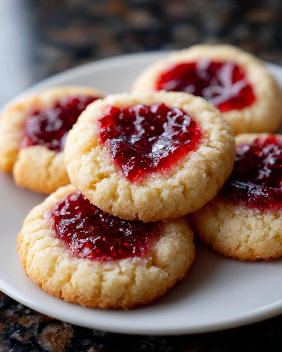 Raspberry Thumbprint Cookies - detail 1