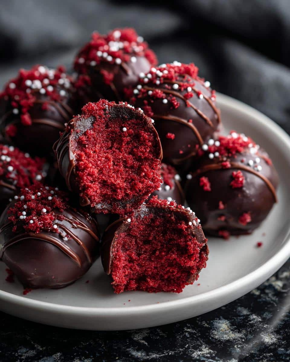 Red Velvet Cheesecake Truffles - detail 3
