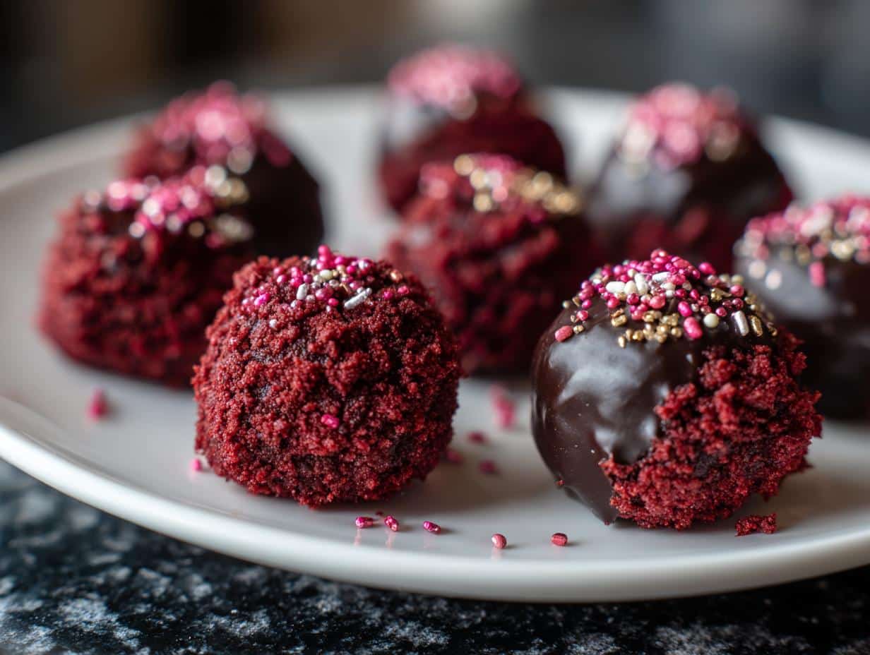 Red Velvet Cheesecake Truffles