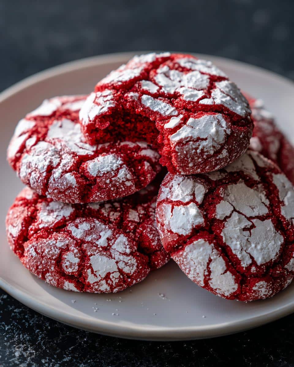 Red Velvet Crinkle Cookies - detail 1