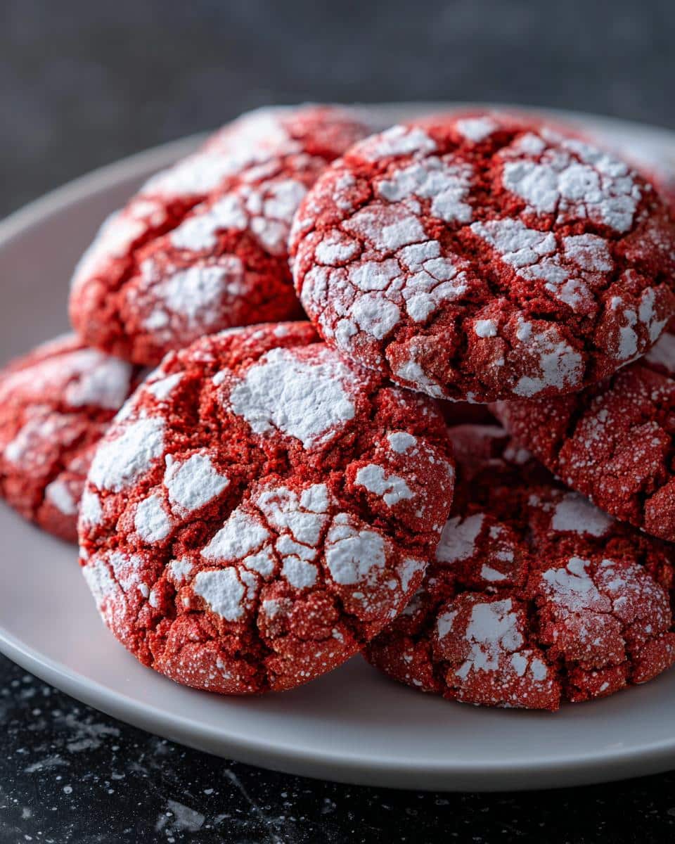 Red Velvet Crinkle Cookies - detail 2