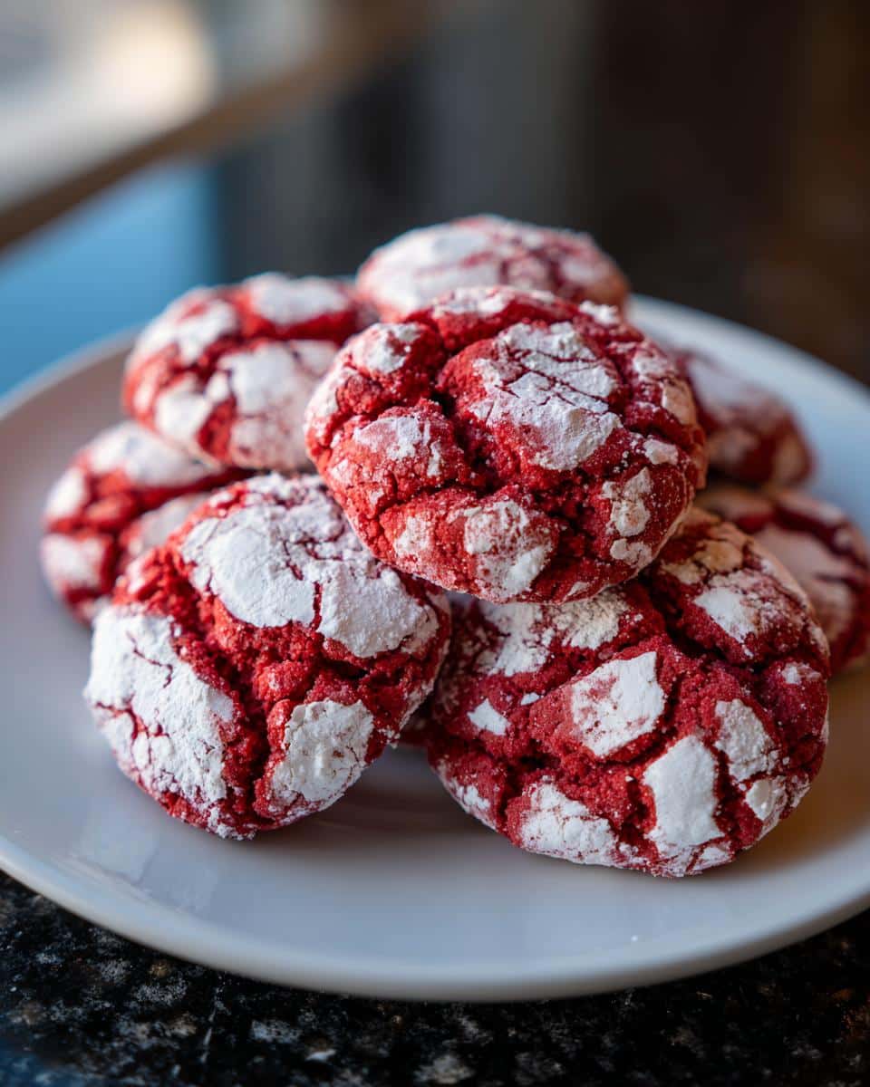 Red Velvet Crinkle Cookies - detail 3
