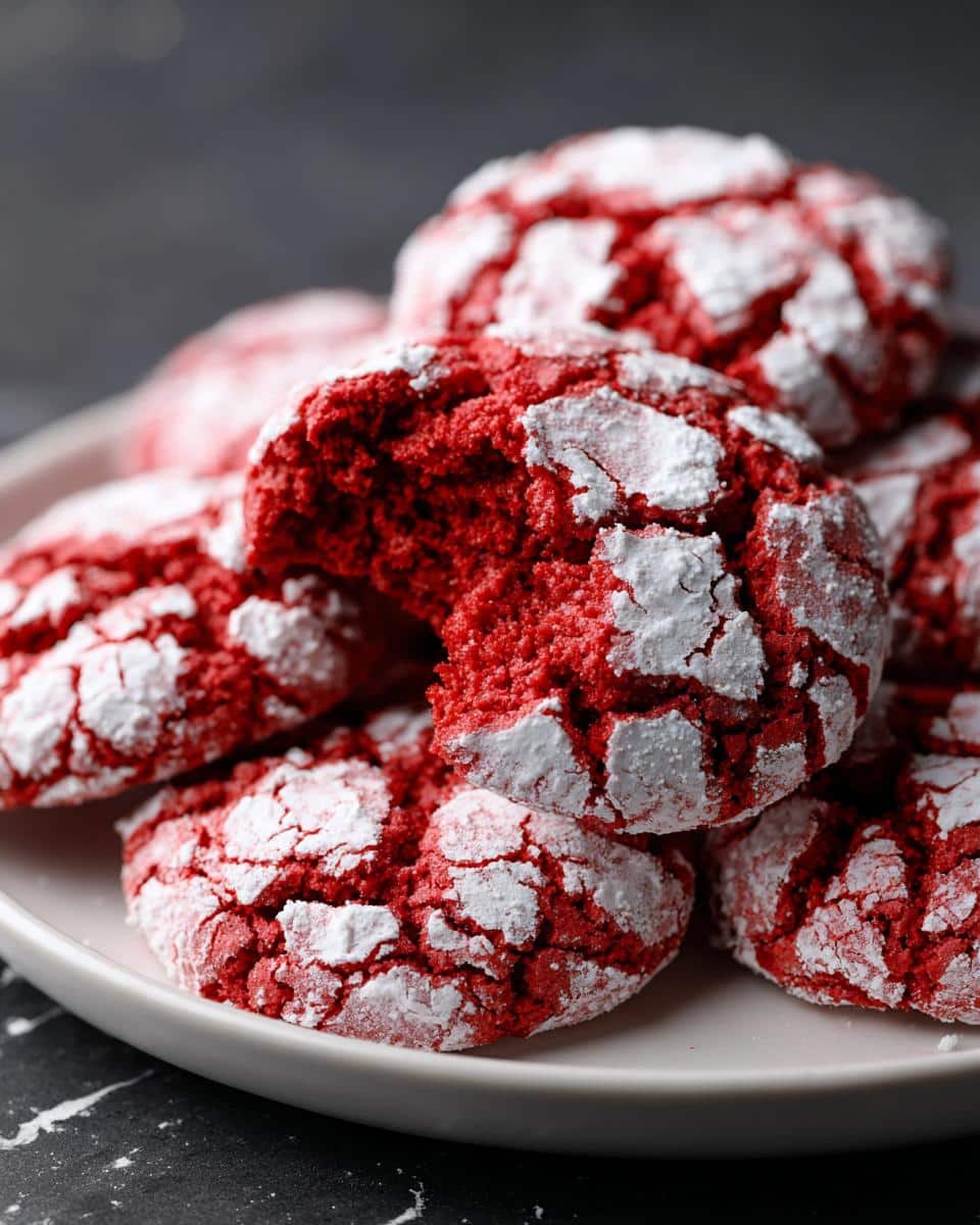 Red Velvet Crinkle Cookies - detail 4