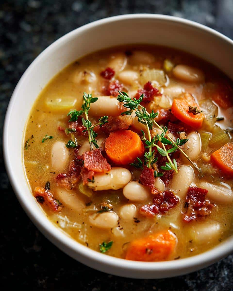 Rustic Bean Soup with Fresh Thyme - detail 1