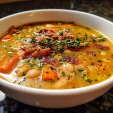 Hearty Rustic Bean Soup with Fresh Thyme in 3 Easy Steps