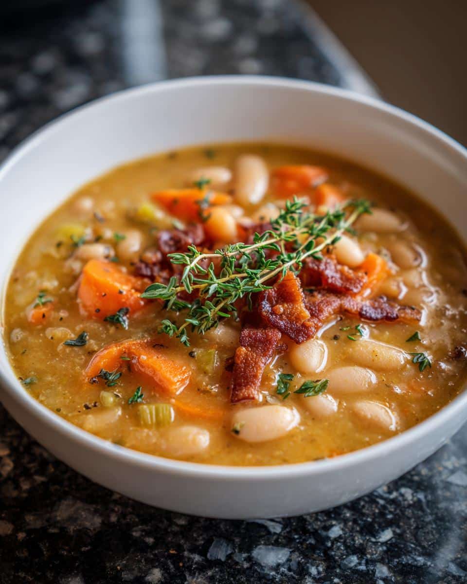 Rustic Bean Soup with Fresh Thyme - detail 3