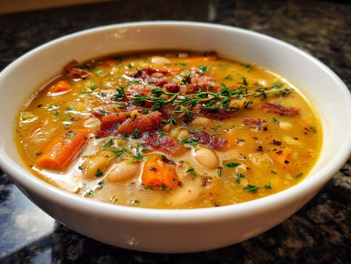 Rustic Bean Soup with Fresh Thyme
