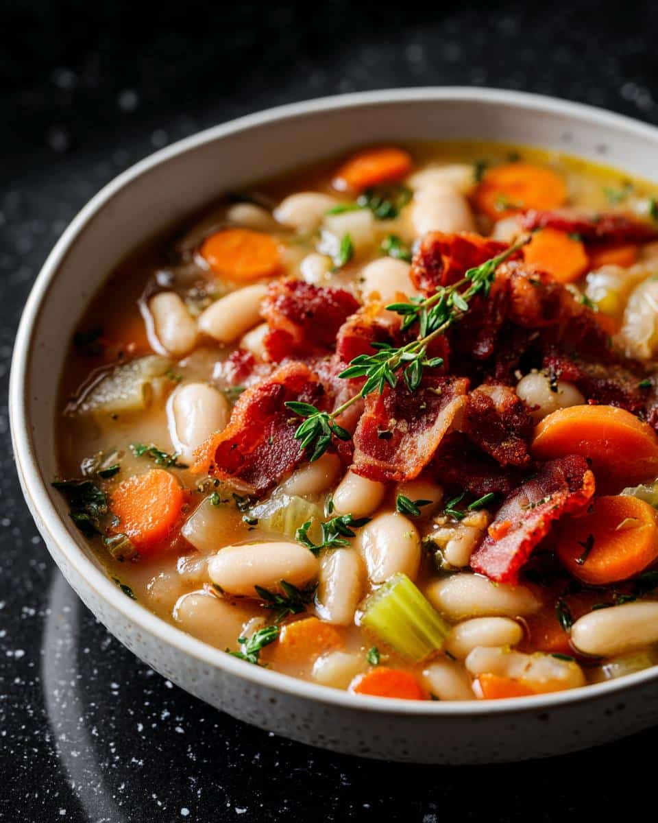 Rustic White Bean Soup With Herbs - detail 2