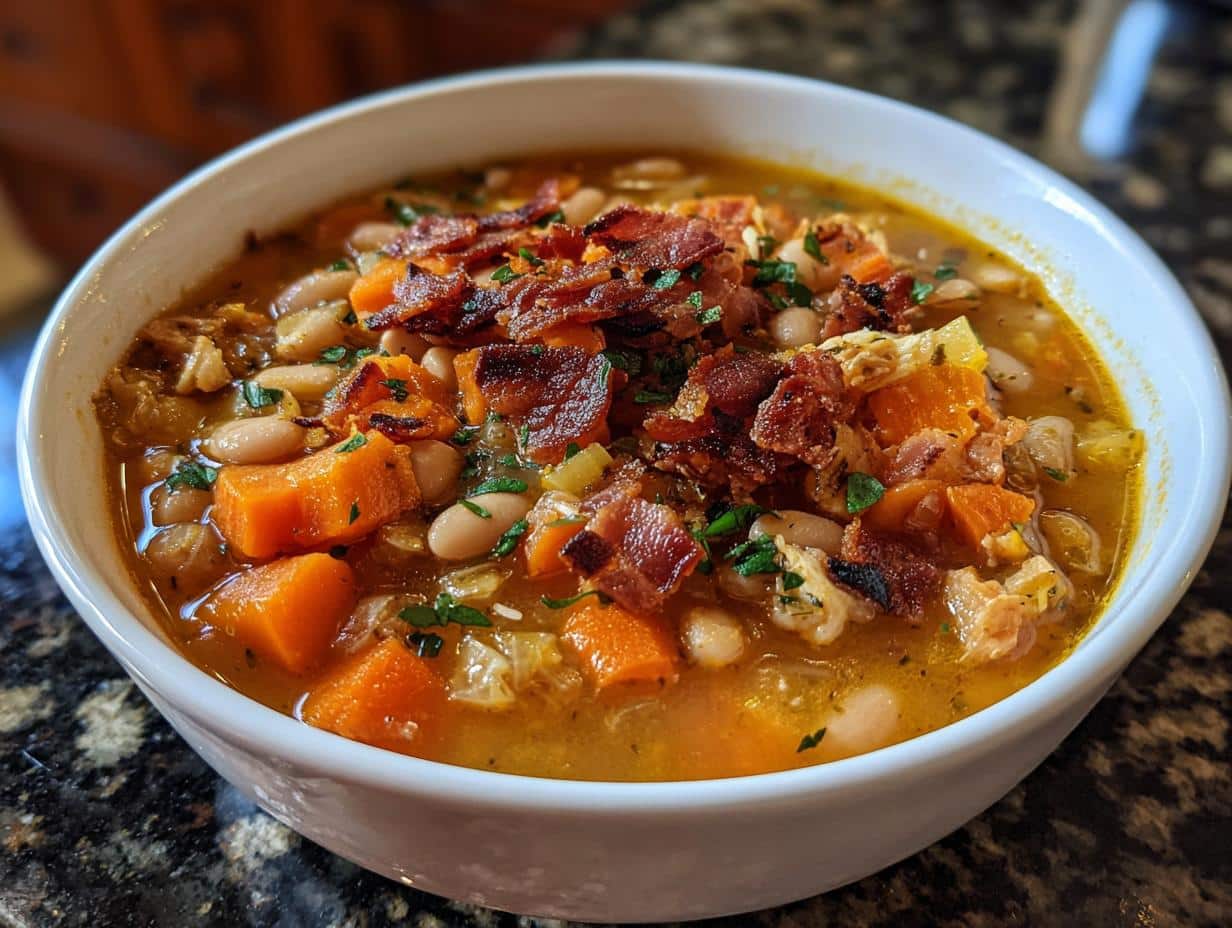 Rustic White Bean Soup With Herbs