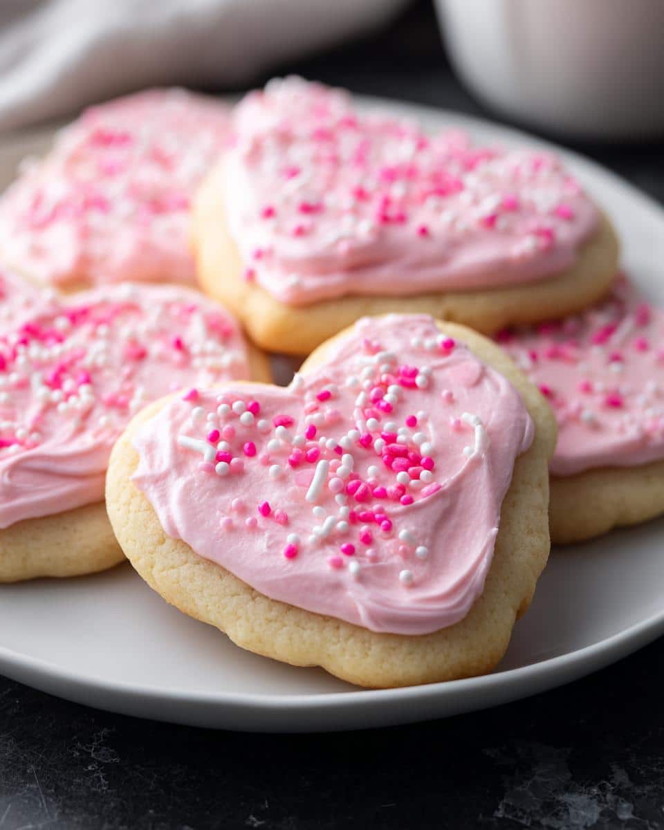 Soft Frosted Valentine Cookies - detail 1