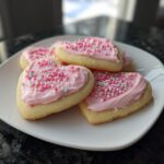 Soft Frosted Valentine Cookies