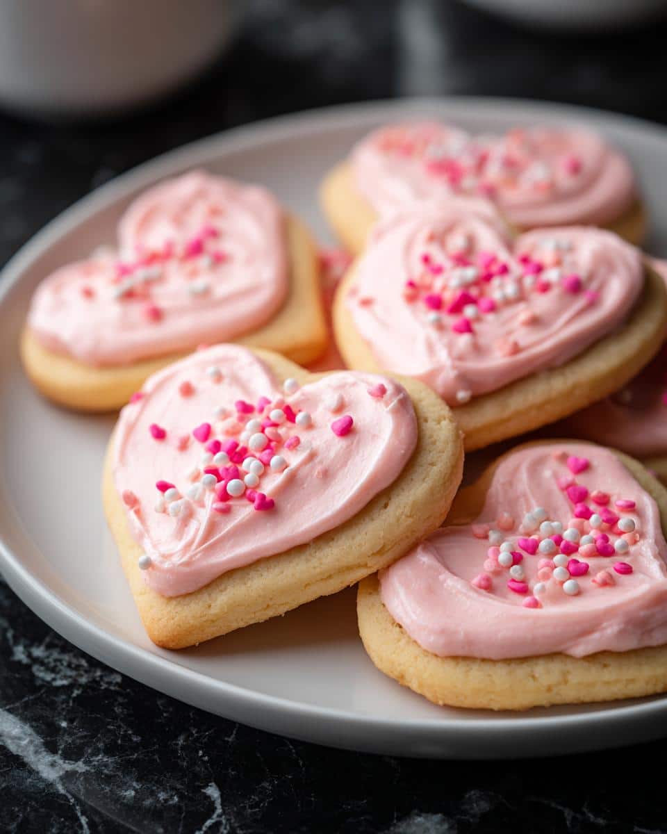 Soft Frosted Valentine Cookies - detail 3
