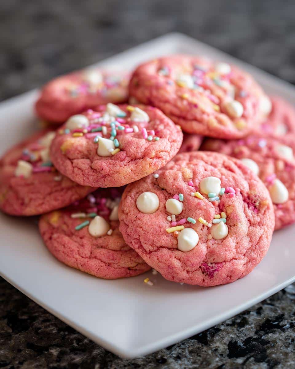 Strawberry Cake Mix Cookies - detail 1