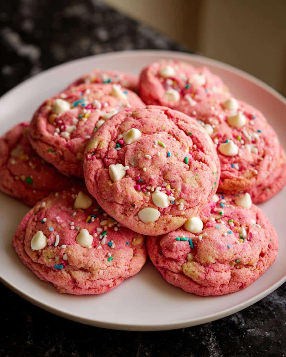 Strawberry Cake Mix Cookies - detail 2