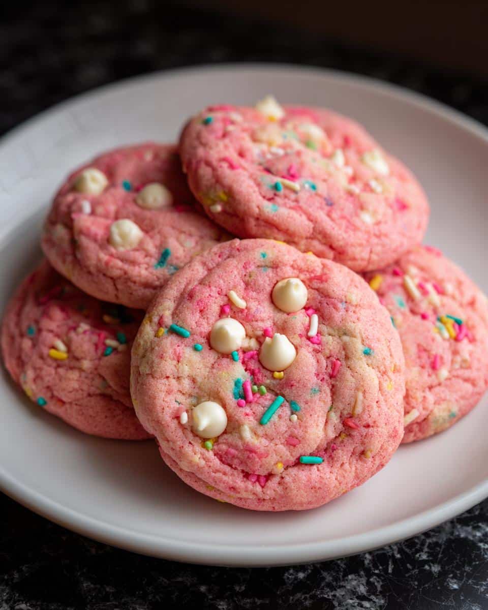 Strawberry Cake Mix Cookies - detail 3