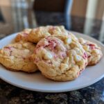 Strawberry Cheesecake Cookies with White Chocolate