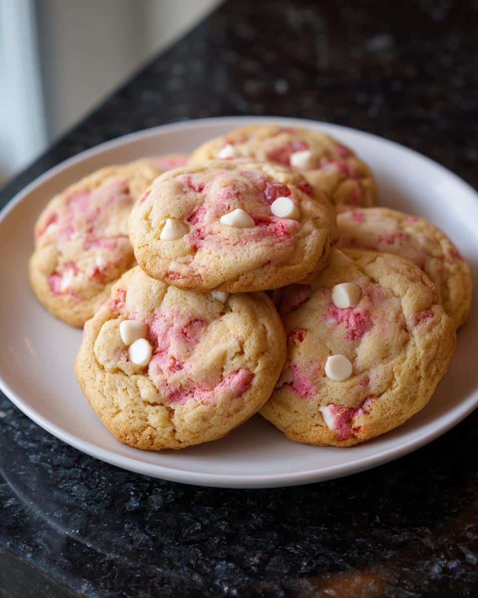 Strawberry Cheesecake Cookies with White Chocolate - detail 2