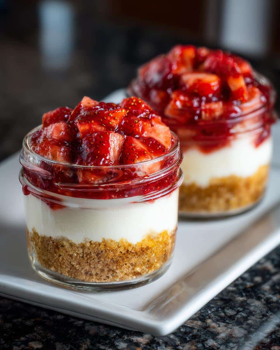 Strawberry Crunch Cheesecake Jars - detail 2